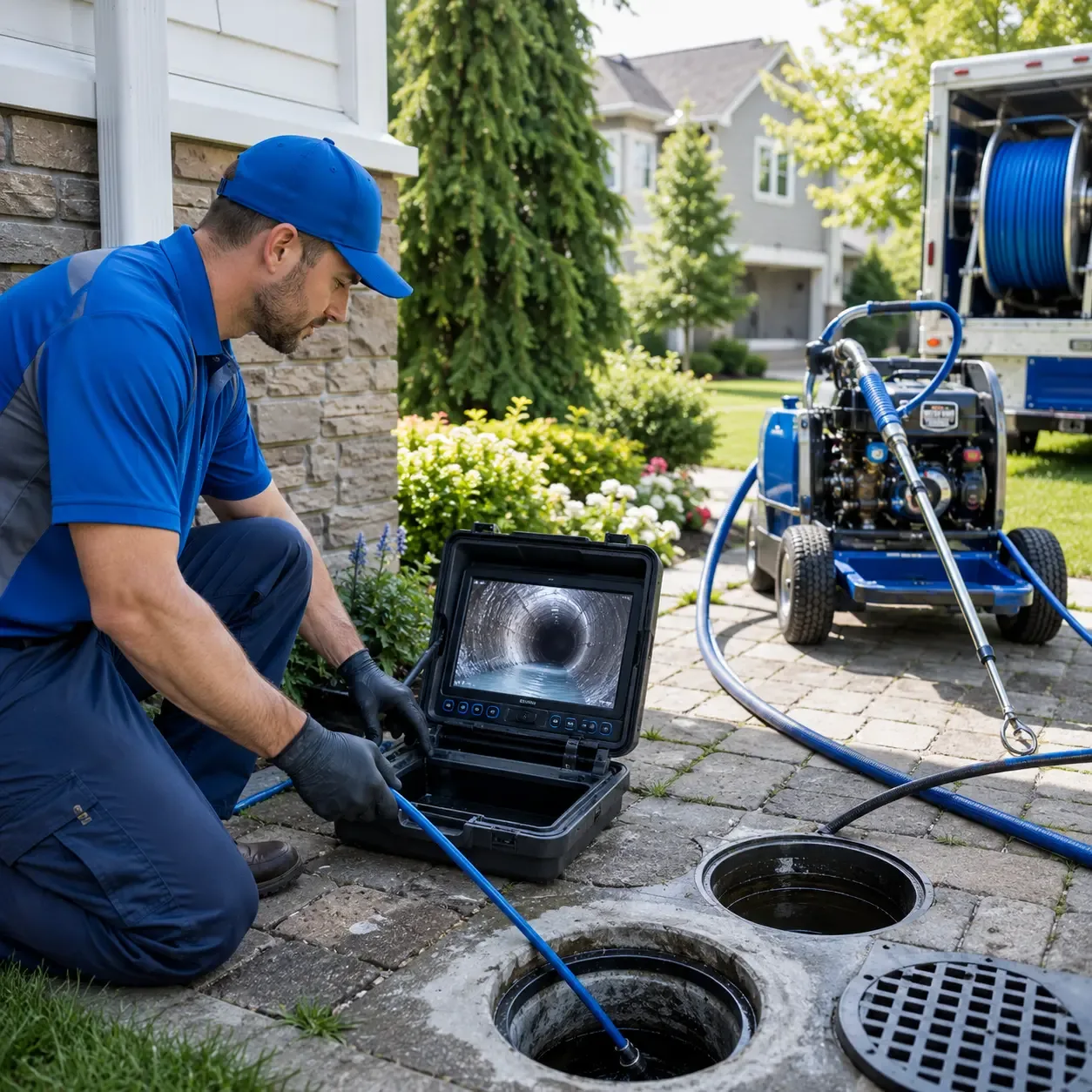 Outdoor drain cleaning professionals serving Branford, CT