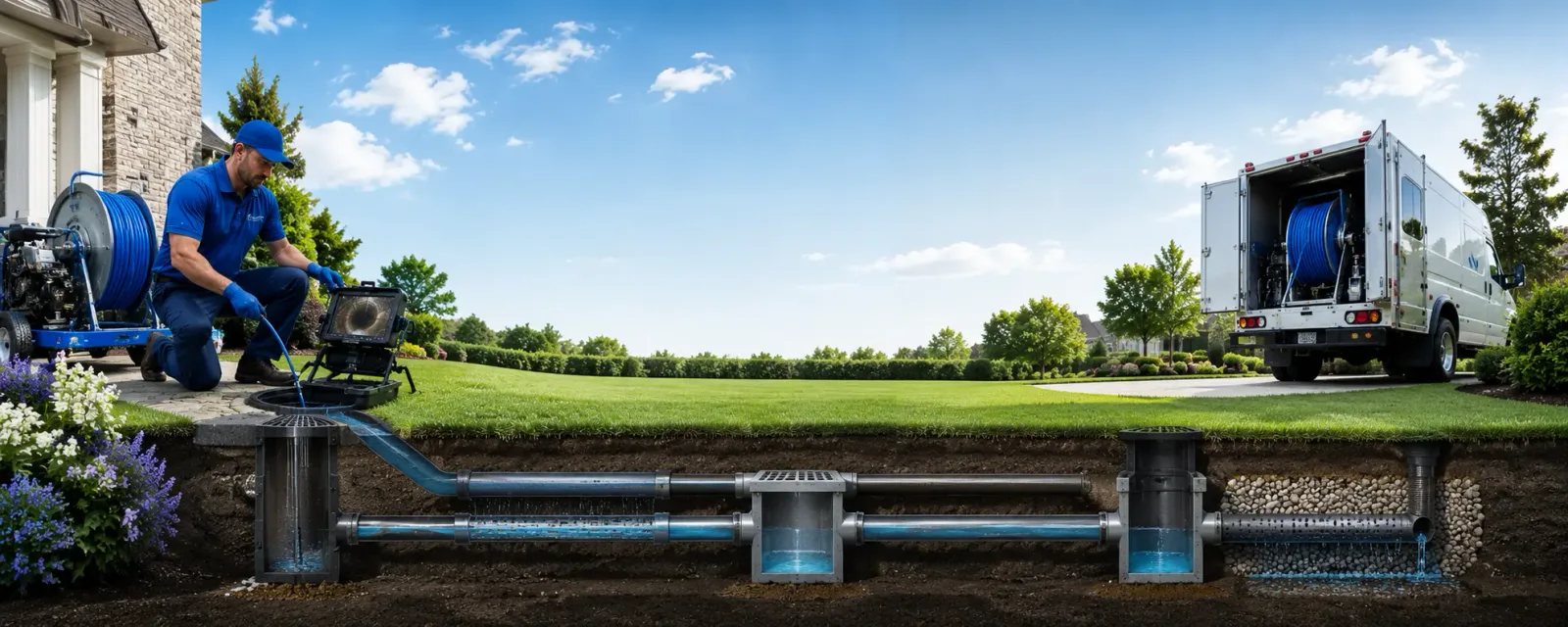 Outdoor drain cleaning information for Branford, CT